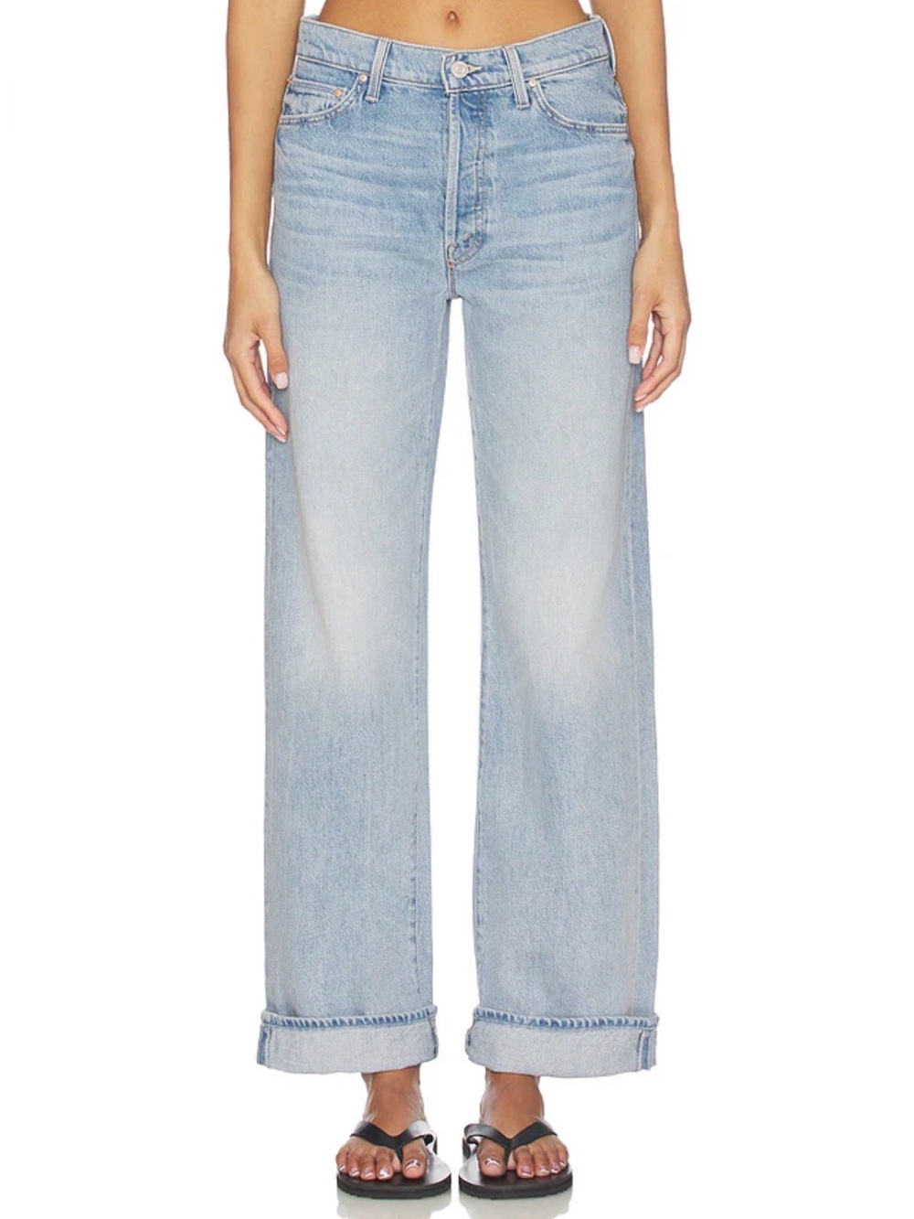 NWT MOTHER The Dodger Button Hover Cuff Jeans